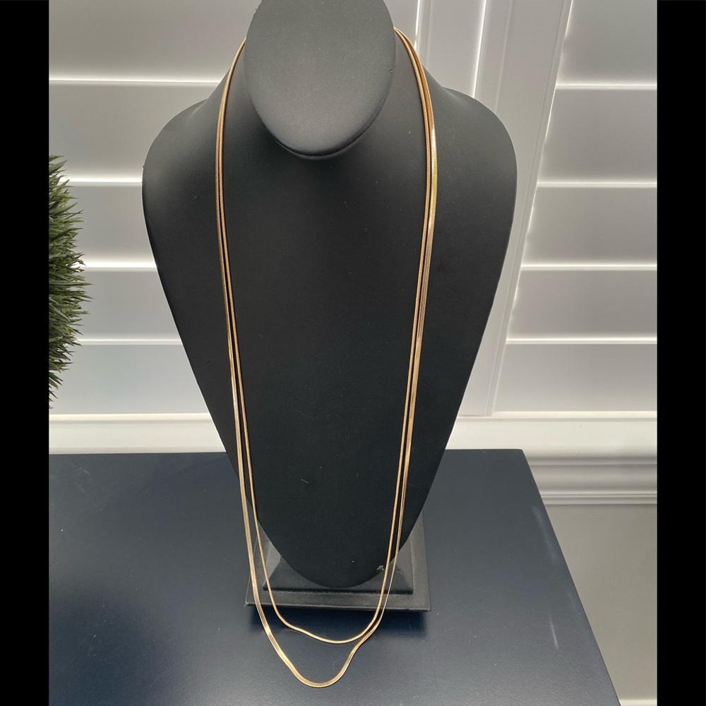 HALOGEN NWOT 3-in-1 Draped Snake Chain Necklace